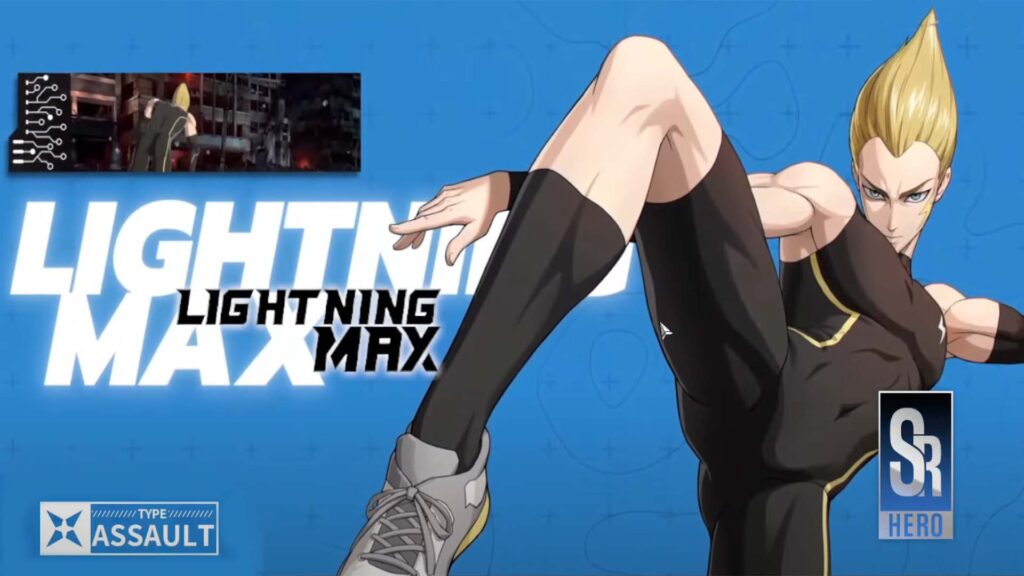 Lightning Max An Sr Rarity Hero Preparing To Kick
