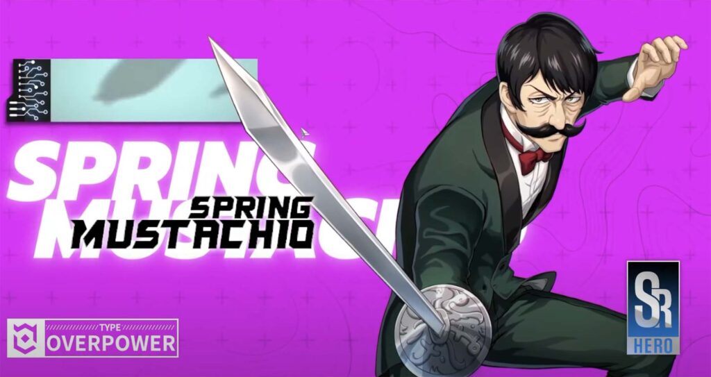 Spring Mustachio Holding His Foil Sword As An Sr Hero In One Punch Man World